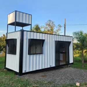 custom 20ft shipping container home with water tank
